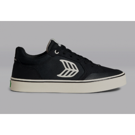 Cariuma-VALLELY Skate Black Suede and Cordura Ivory Logo  - 9,5/42